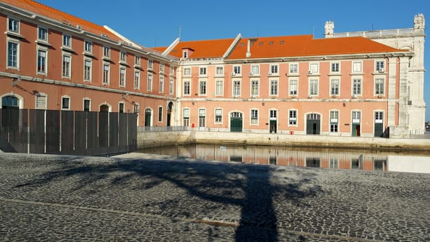 Building near the Tagus river, Lisbon, Portugal