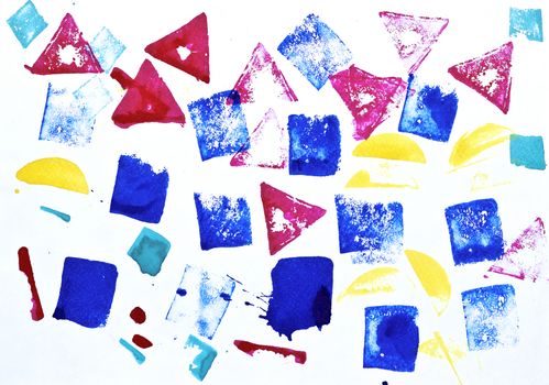 Colorful prints of watercolors-abstract background