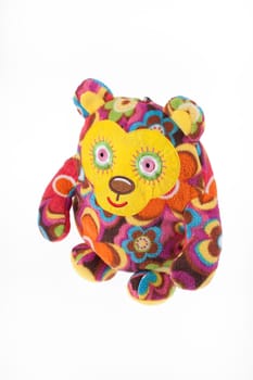 Toy bag for gift on isolated studio background