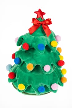 Toy bag for gift on isolated studio background
