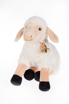 Toy bag for gift on isolated studio background
