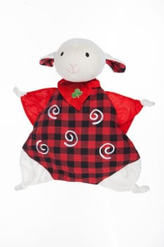 Toy bag for gift on isolated studio background