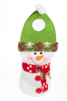 Toy bag for gift on isolated studio background