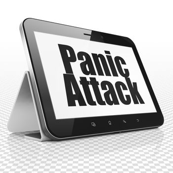 Health concept: Tablet Computer with black text Panic Attack on display