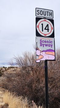Scenic byway sign in New Mexico, USA