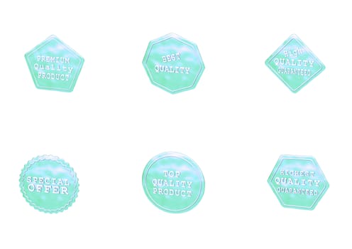 High Quality set of Sale product badges isolated on white.