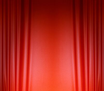 red silk curtain background