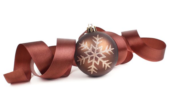 Christmas balls with ribbon