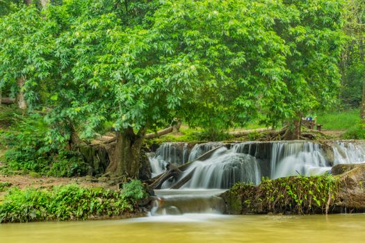 Chet-Sao-Noi waterfall in Khoa Yai National Park, Saraburi province, Thailand.