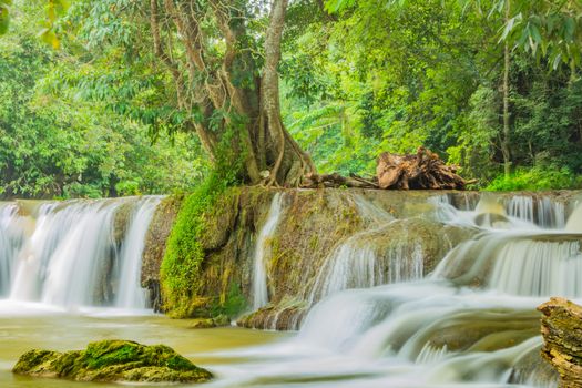 Chet-Sao-Noi waterfall in Khoa Yai National Park, Saraburi province, Thailand.