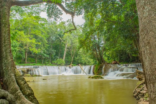 Chet-Sao-Noi waterfall in Khoa Yai National Park, Saraburi province, Thailand.