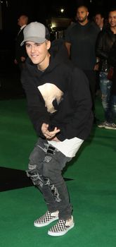 UNITED KINGDOM, London: Justin Bieber attends the world premiere of Ed Sheeran: Jumpers for Goalposts at Odeon Leicester Square in London on October 22, 2015.