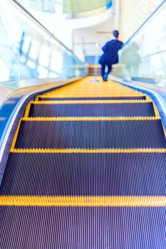 The escalator or moving staircase in modern architecture