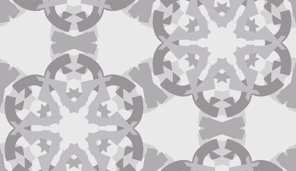 Seamless background pattern of gray snowflake shapes