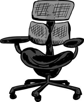 Isolated single ergonomic commercial mesh office chair 
