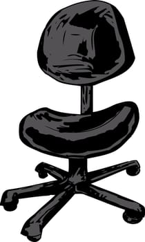 Single office task chair over white background