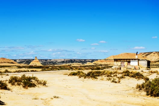 The Bardenas Reales Natural Park, a unique semi-desert landscape sprawls across 42,500 hectares in south-eastern Navarre. 