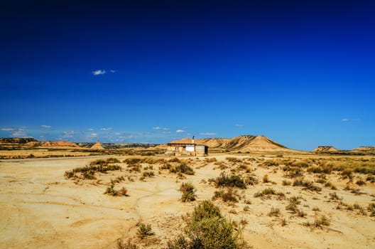 The Bardenas Reales Natural Park, a unique semi-desert landscape sprawls across 42,500 hectares in south-eastern Navarre. 