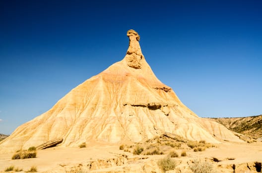 The Bardenas Reales Natural Park, a unique semi-desert landscape sprawls across 42,500 hectares in south-eastern Navarre. 