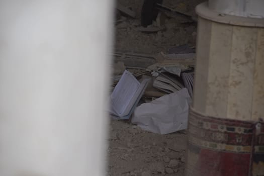 SYRIA, Harasta: Pictures show the Syrian town of Harasta in ruins on October 23, 2015 following a series of recent airstrikes. The Syrian army launched an offensive in the area which targeted various rebel opposition. In addition to airstrikes, the Syrian army also launched a ground operation in the region.