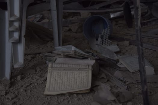 SYRIA, Harasta: Pictures show the Syrian town of Harasta in ruins on October 23, 2015 following a series of recent airstrikes. The Syrian army launched an offensive in the area which targeted various rebel opposition. In addition to airstrikes, the Syrian army also launched a ground operation in the region.