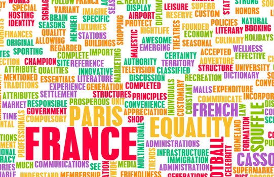 France as a Country Abstract Art Concept