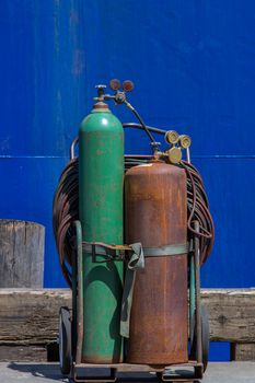 Acetylene Tanks on a dock