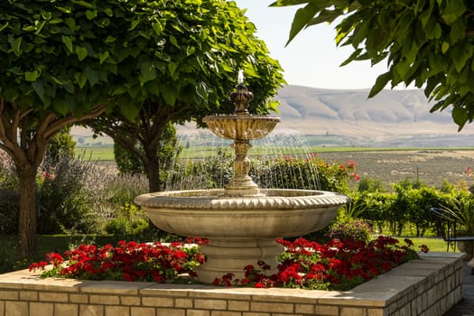 Large garden fountain