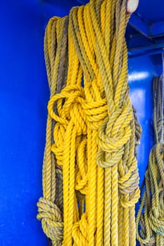 Yellow ship ropes