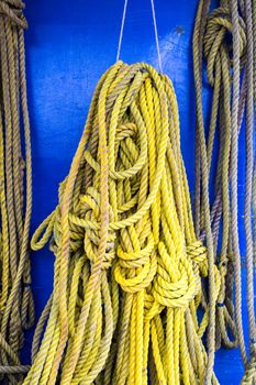 Yellow ship ropes