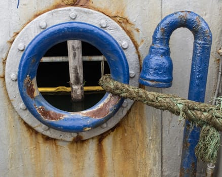 Looking through a ship's porthole