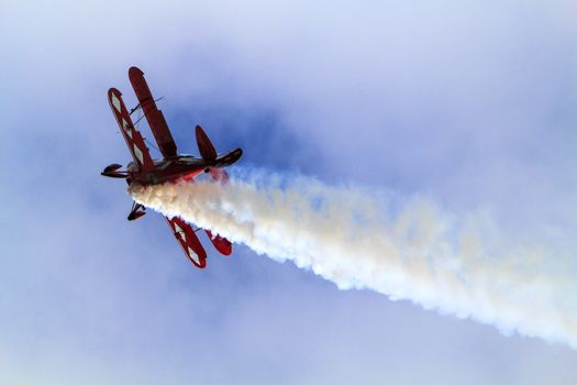 SPRINGBANK CANADA 20 JUL 2015: International Air Show and Open House for Canadian, USA and British current and historical military and civilian aircrafts. There were also numerous flights as well.