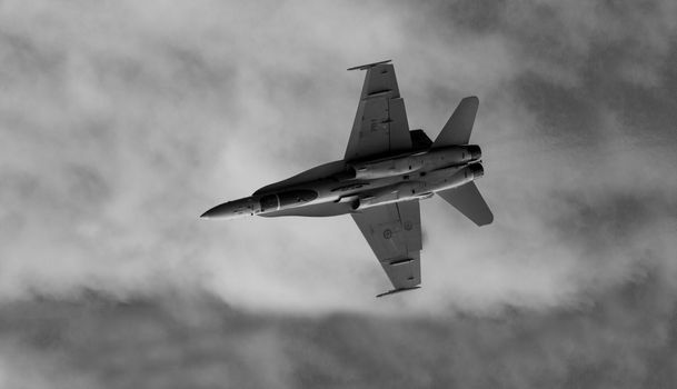 SPRINGBANK CANADA 20 JUL 2015:F-18 International Air Show and Open House for Canadian, USA and British current and historical military and civilian aircrafts. There were also numerous flights as well.