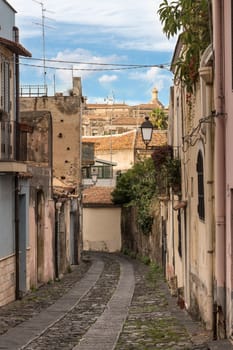 The old alley of a sicilian town