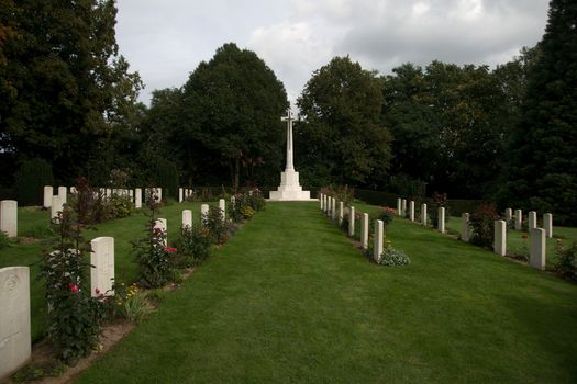 Military cemetery in Ipr for soldiers memory