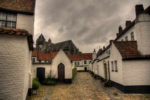 beguinage in kortrijk - medieval architecture attraction