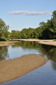 Louet river in Anjou