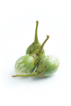 Thai eggplant isolated on white background