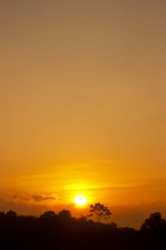 Beautiful nature with color of the sunset, Phuket view point thailand