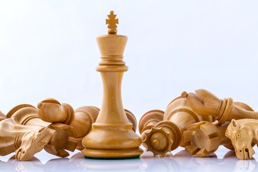 Chess concept save the king and save the  strategy.