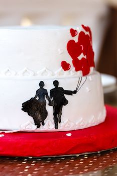 Wedding Cake on location with blurry background