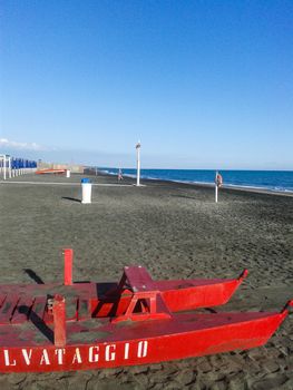 A Beach outside of Rome, in the spring.