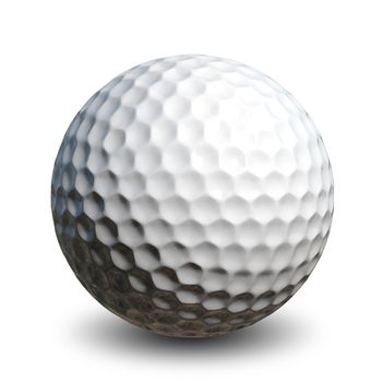 Illustration of a golf ball on a white background