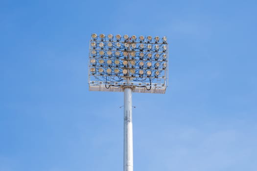 multiple sport light with blue background