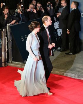 UNITED KINGDOM, London: Catherine, Duchess of Cambridge and Prince William, Duke of Cambridge attend the world premiere of the latest Bond film, Spectre, at Royal Albert Hall in London on October 26, 2015.