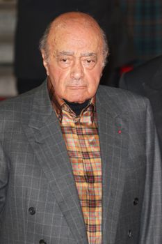 UNITED KINGDOM, London: Mohamed Al-Fayed attends the world premiere of the latest Bond film, Spectre, at Royal Albert Hall in London on October 26, 2015.