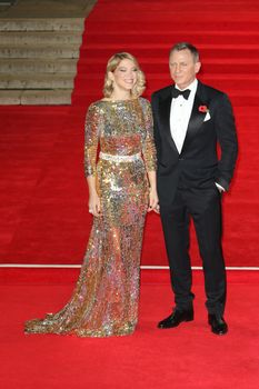 UNITED KINGDOM, London: Lea Seydoux and Daniel Craig attend the world premiere of the latest Bond film, Spectre, at Royal Albert Hall in London on October 26, 2015.