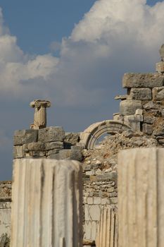 ancient ruins in Ephesus, Turkey