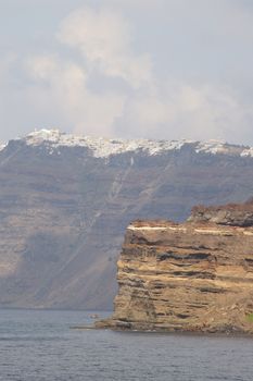 Aegean sea, Santorini island view