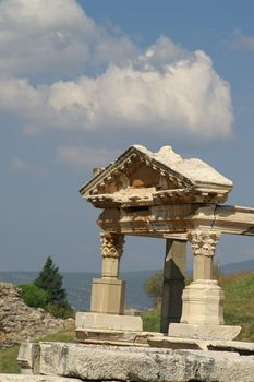 ancient ruins in Ephesus, Turkey